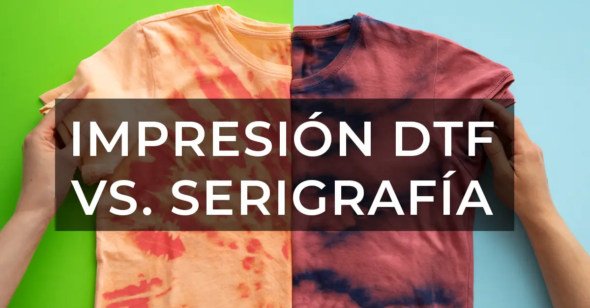 Blog impresio dtf vs serigrafia Artes gráficas Comparativa entre impresión DTF y serigrafía en camisetas de colores.
