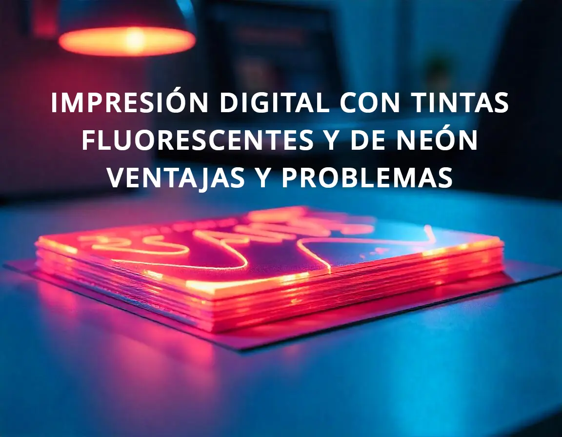 Blog Tintas fluorescentes y de neon en impresion digital Artes gráficas Impresión digital con tintas fluorescentes y de neón resaltando colores vibrantes.
